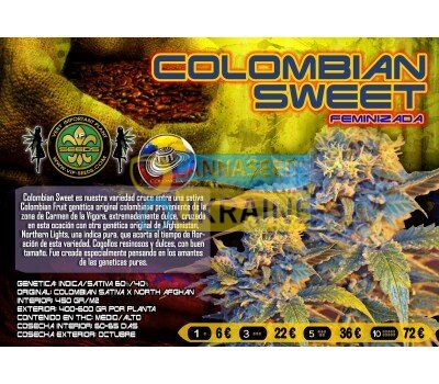 семена конопли сорт Colombian Sweet Feminised